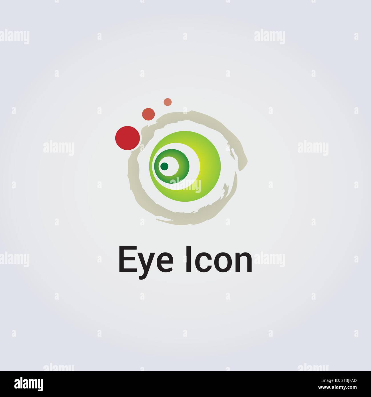 Icona occhio disegno del logo - modello astratto varie forme colori cerchio cerchio cerchio cerchio cerchio bellezza emblema simbolo - identità aziendale per le aziende Illustrazione Vettoriale