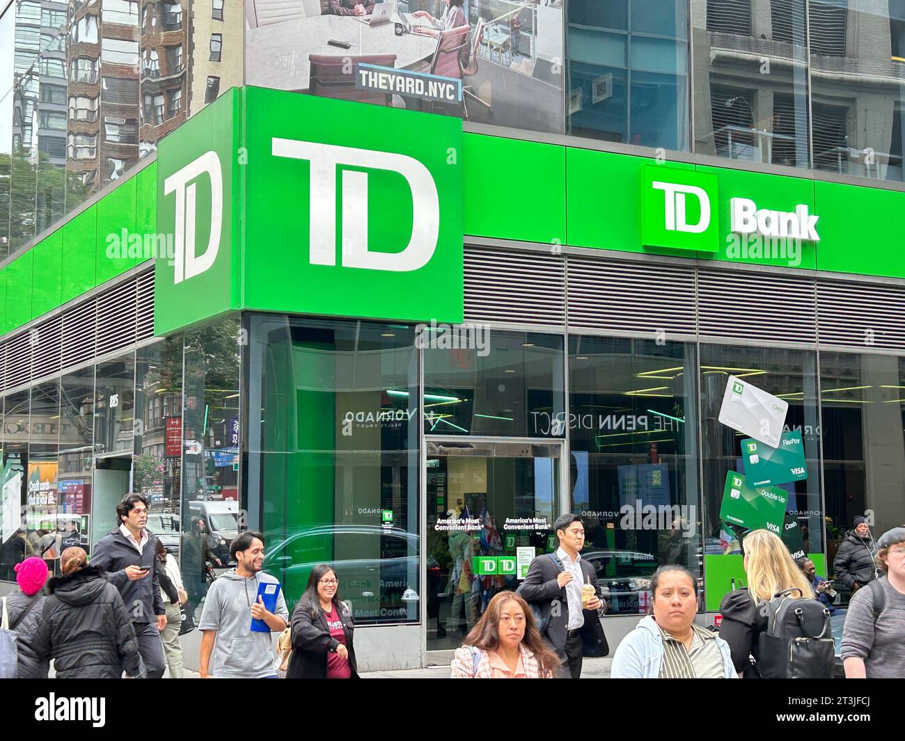 Filiale della TD Bank, New York City, New York, USA Foto Stock