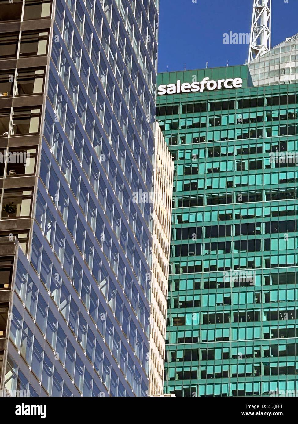 Cityscape con Salesforce Tower, New York City, New York, USA Foto Stock