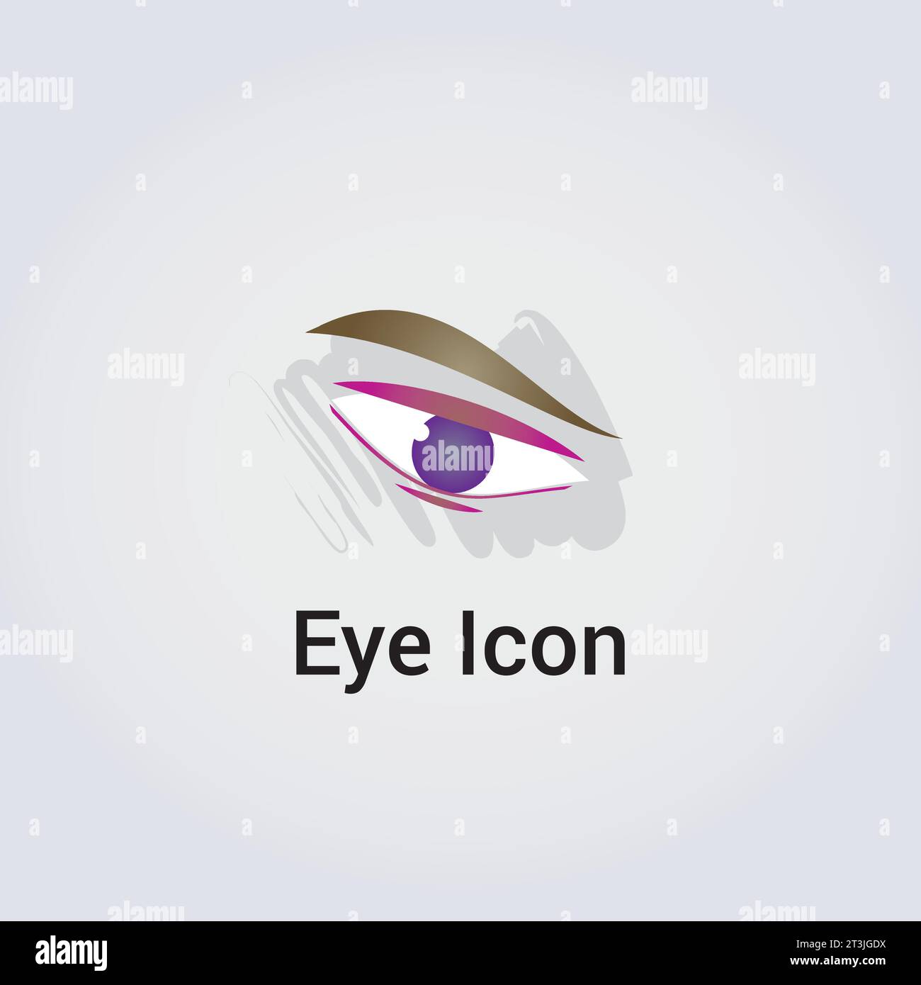 Icona occhio disegno del logo - modello astratto varie forme colori cerchio cerchio cerchio cerchio cerchio bellezza emblema simbolo - identità aziendale per le aziende Illustrazione Vettoriale