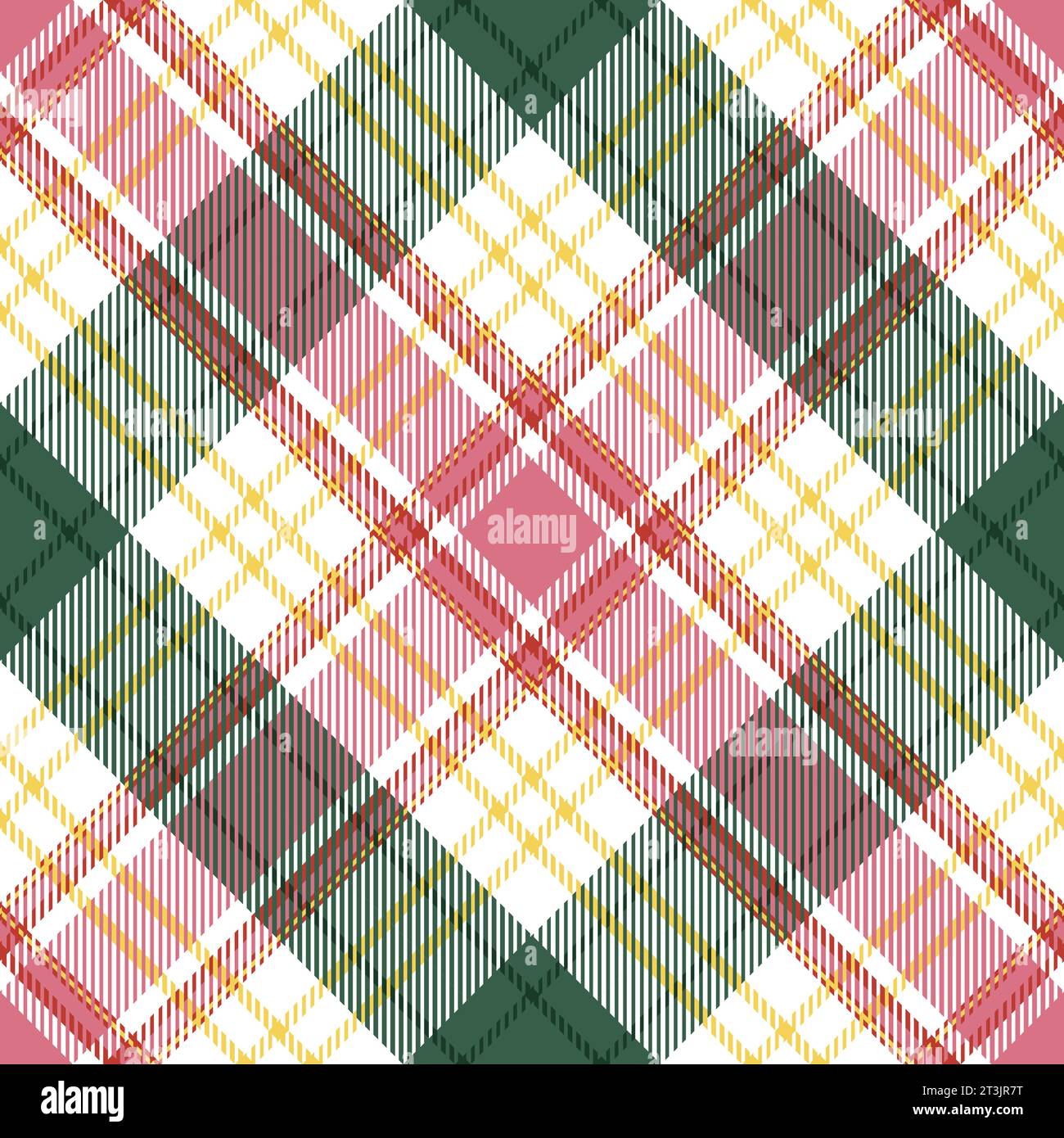 Motivo vettoriale senza cuciture tartan in diagonale natalizio, motivo a quadri in tessuto, ideale per tessuti e album di ritagli. Illustrazione vettoriale Illustrazione Vettoriale