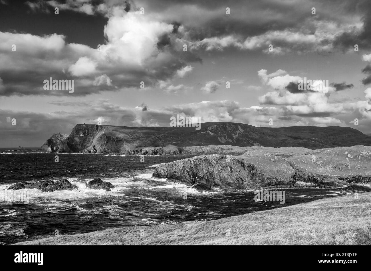 Malin More Coastline, Glencolumbkille, Contea di Donegal, Irlanda Foto Stock