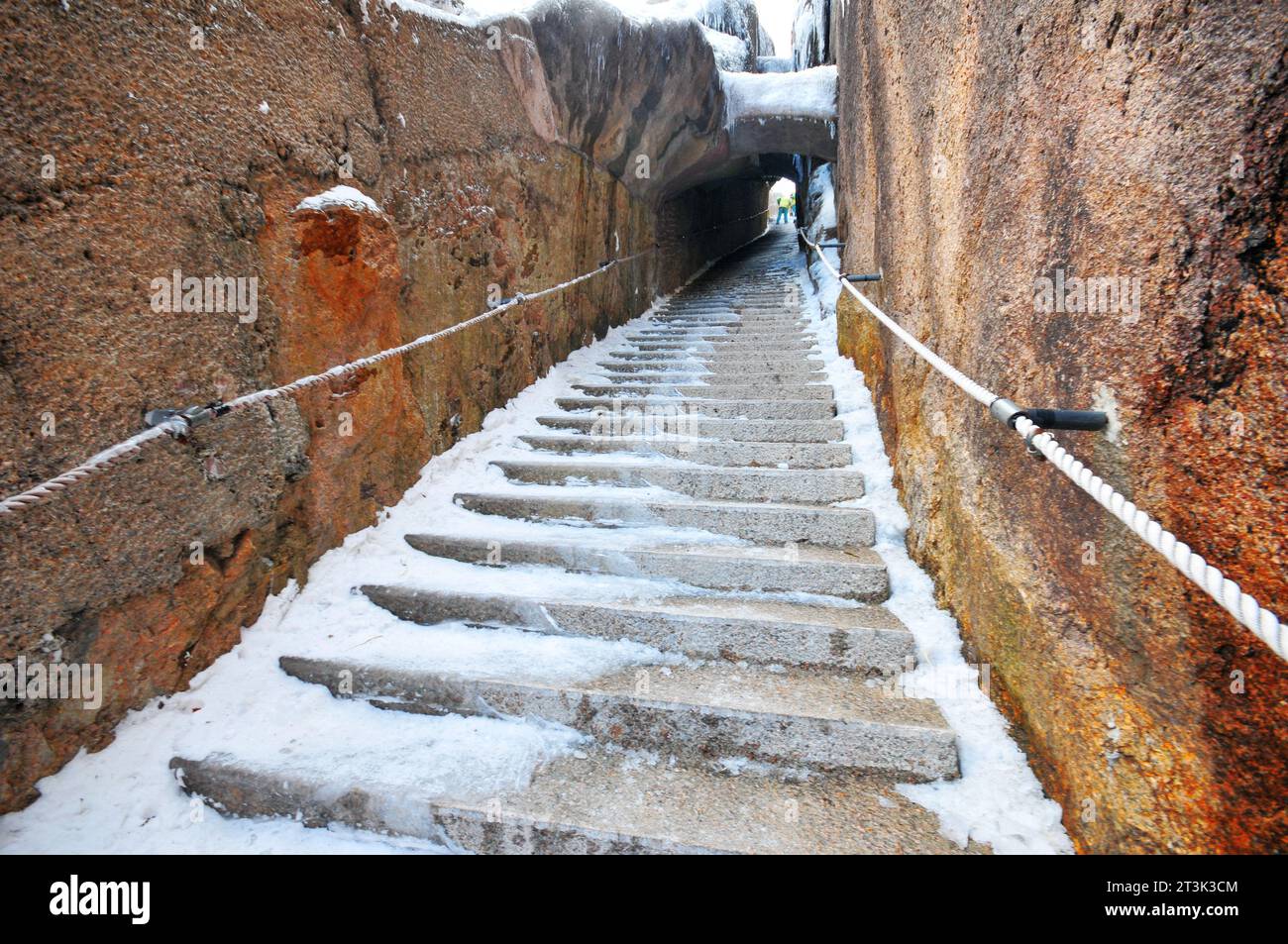 Foto del sentiero escursionistico sulla montagna, Cina, provincia di Anhui, monte Huang Foto Stock