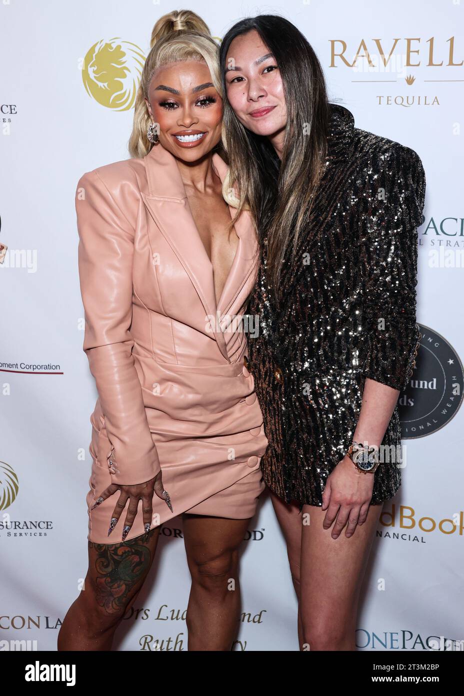 Hollywood, Stati Uniti. 25 ottobre 2023. HOLLYWOOD, LOS ANGELES, CALIFORNIA, USA - OTTOBRE 25: Blac Chyna, Angela White arriva al quarto Annual Future Stars Basketball Camp Charity Dinner Gala tenutosi al Taglyan Complex il 25 ottobre 2023 a Hollywood, Los Angeles, California, Stati Uniti. (Foto di Xavier Collin/Image Press Agency) credito: Image Press Agency/Alamy Live News Foto Stock