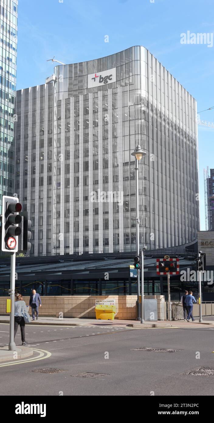 BGC Partners, una società americana di servizi finanziari globale, Canary Wharf Financial District, Londra, Inghilterra. Foto Stock