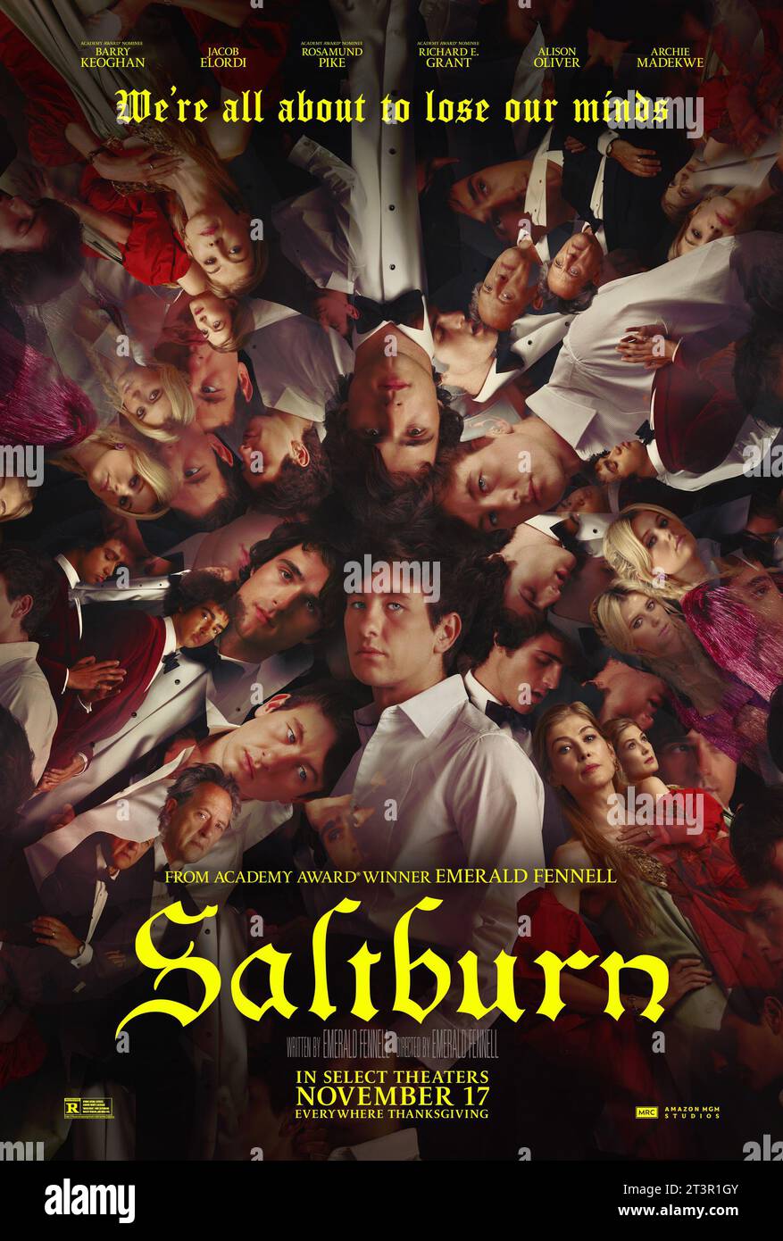 Saltburn poster Barry Keoghan Foto Stock