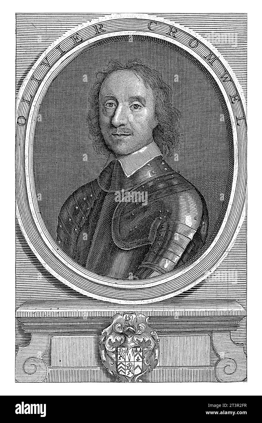 Ritratto di Oliver Cromwell, Pieter van Gunst, 1659 - 1731 Oliver Cromwell, Lord Protettore del Regno Unito e leader militare inglese. Foto Stock
