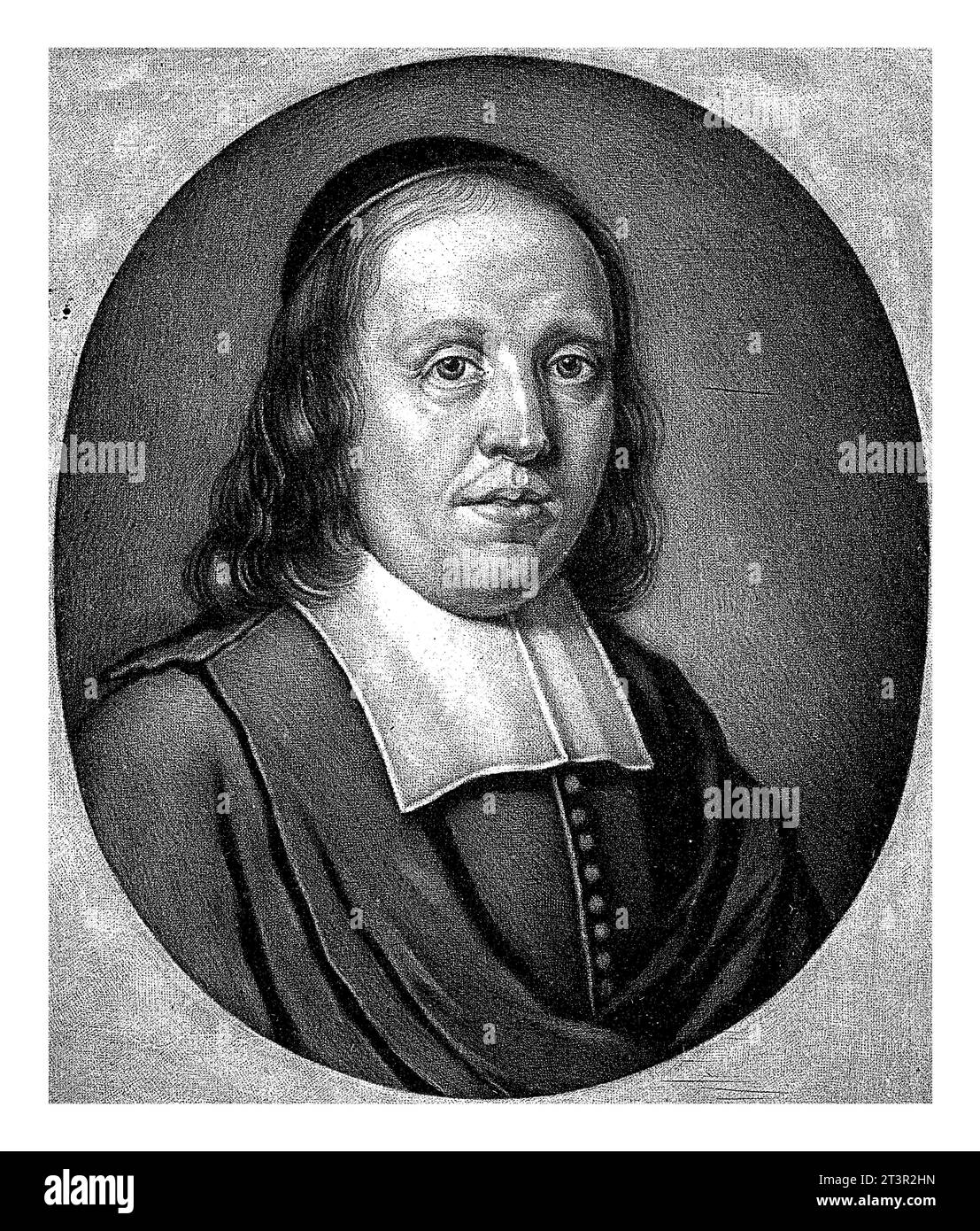 Ritratto del predicatore dimostrante Christiaan Hartsoecker, Pieter Schenk (i), dopo Adriaen Backer, 1683 - 1713 Foto Stock