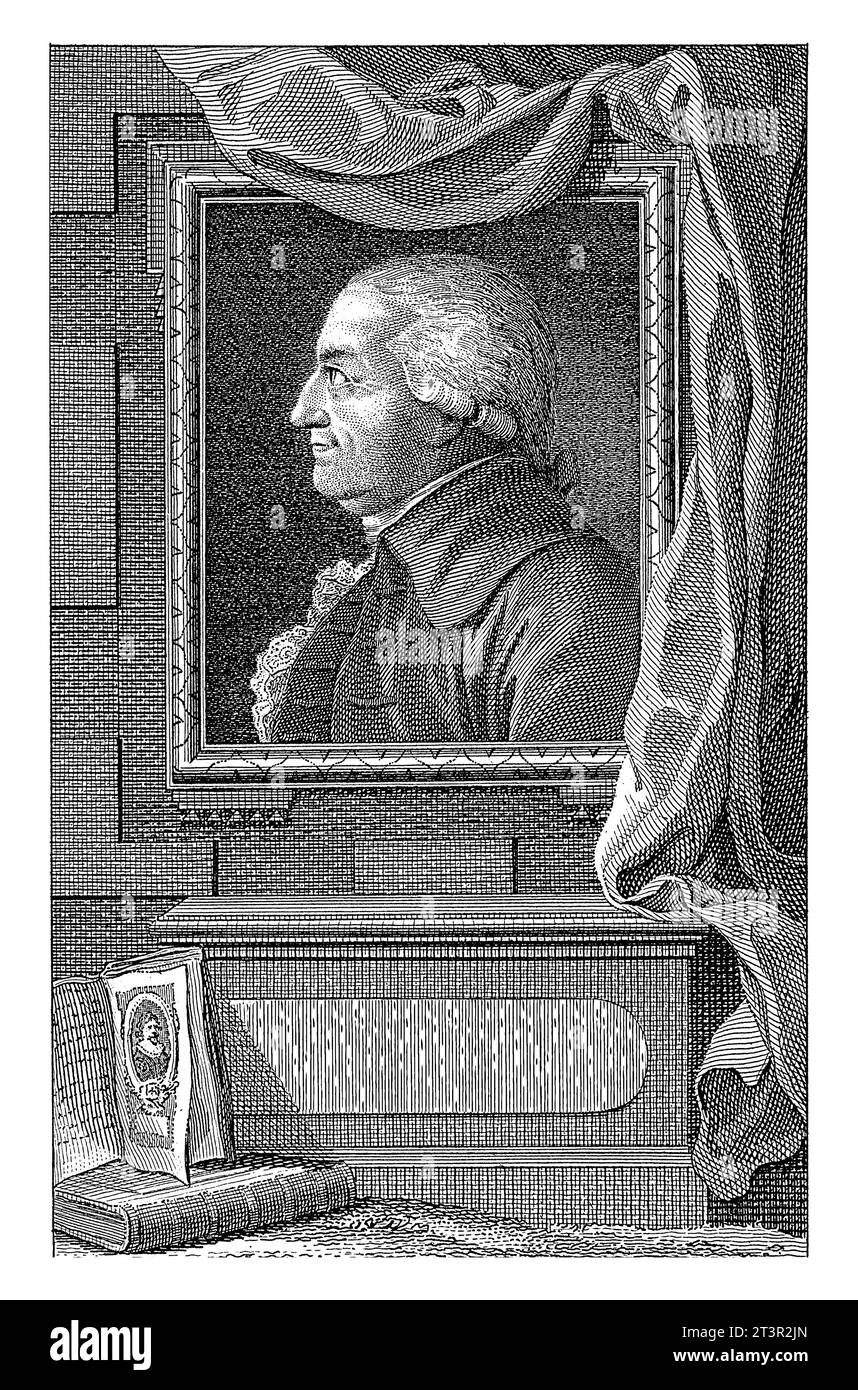 Ritratto di Robert Jasper van der Capellen, Reinier Vinkeles (i), dopo Augustijn Claterbos, 1786 - 1809 Ritratto di Robert Jasper van der Capellen, l Foto Stock