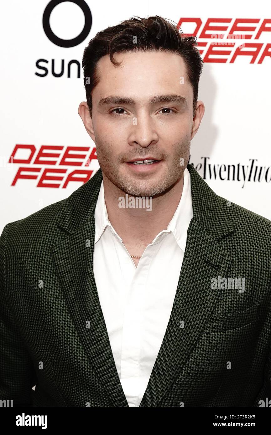 Ed Westwick partecipa alla prima britannica di Deep Fear all'Ham Yard di Londra. Data immagine: Giovedì 26 ottobre 2023. Foto Stock