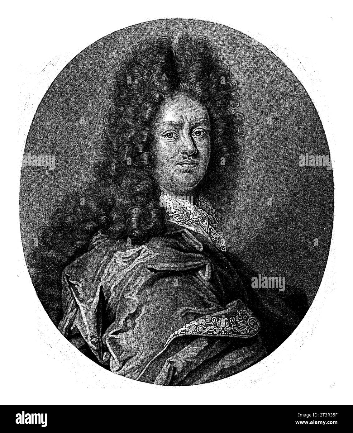Ritratto del professor tedesco Christian Thomas, Pieter Schenk (i), 1670 - 1713 Foto Stock