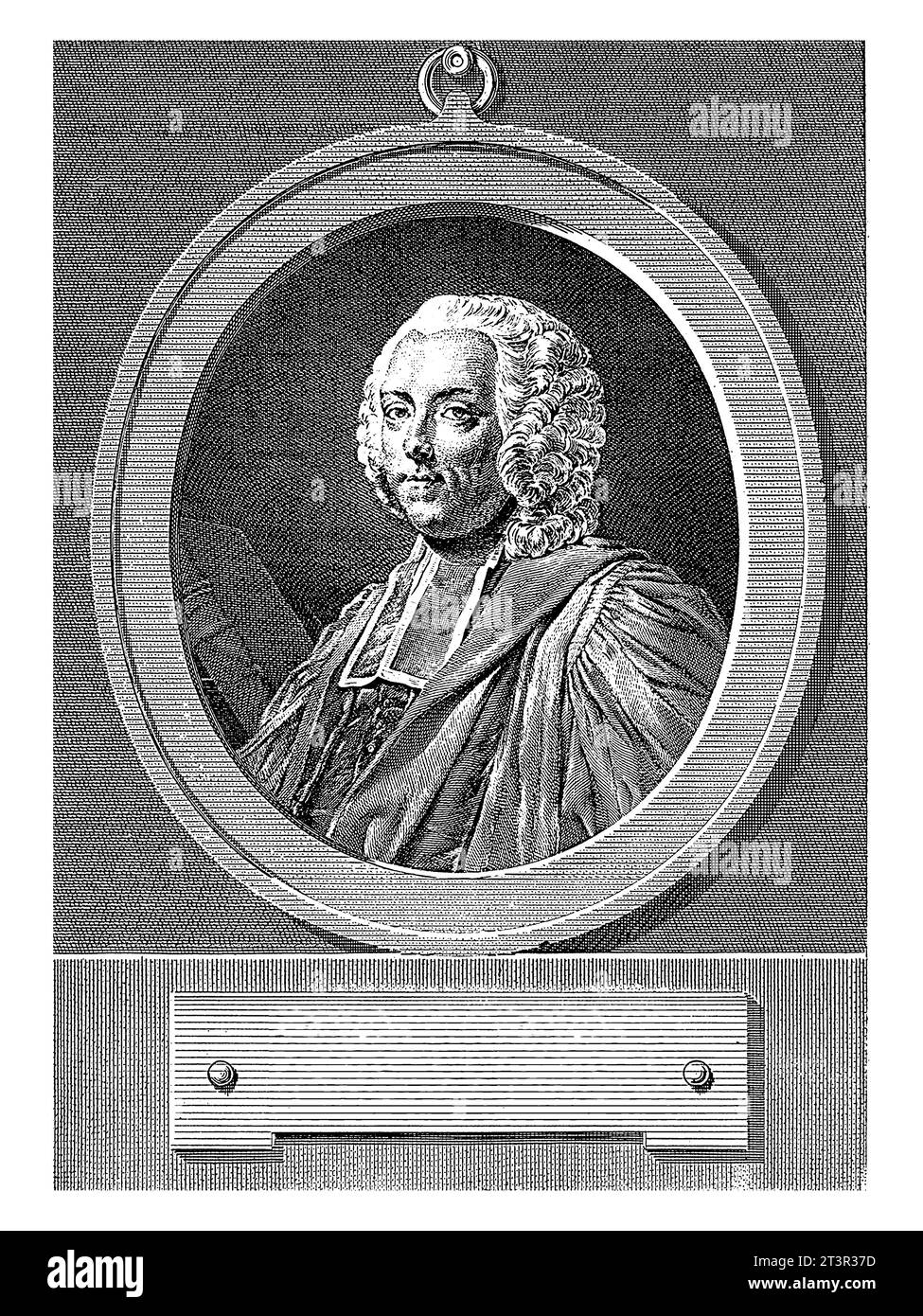 Portret van Paul-Charles, Francois Robert Ingouf, dopo Noel Halle, 1757 - 1812, inciso d'epoca. Foto Stock