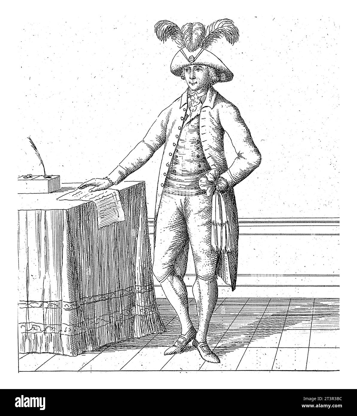 Costume ufficiale di un membro del governo esecutivo intermedio, 1798, anonimo, 1797 - 1798 costume ufficiale di un membro dell'intermediario E. Foto Stock