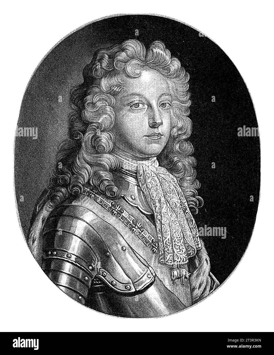 Ritratto di Filippo V, re di Spagna, Jacob Gole, dopo Jean Francois de Troy, 1700 - 1724 il giovane duca Filippo d'Angiò, re Filippo V di Spagna da Foto Stock