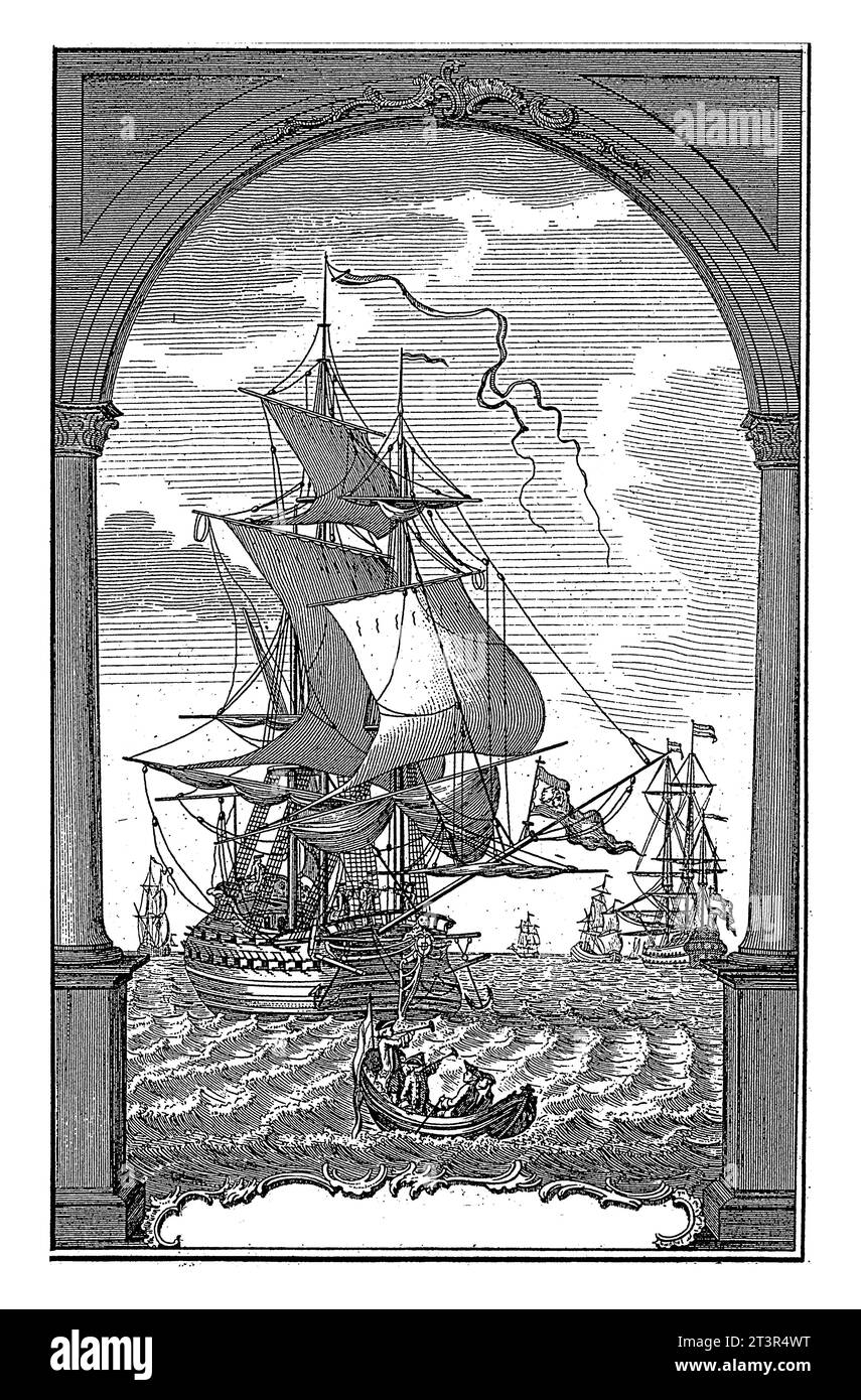 Decorazione presso la casa della signora A.J. Heshuizen a Naarden, 1766, Noach van der Meer (II), 1774 - 1776 decorazione presso la casa della signora Adriana Jacoba H. Foto Stock