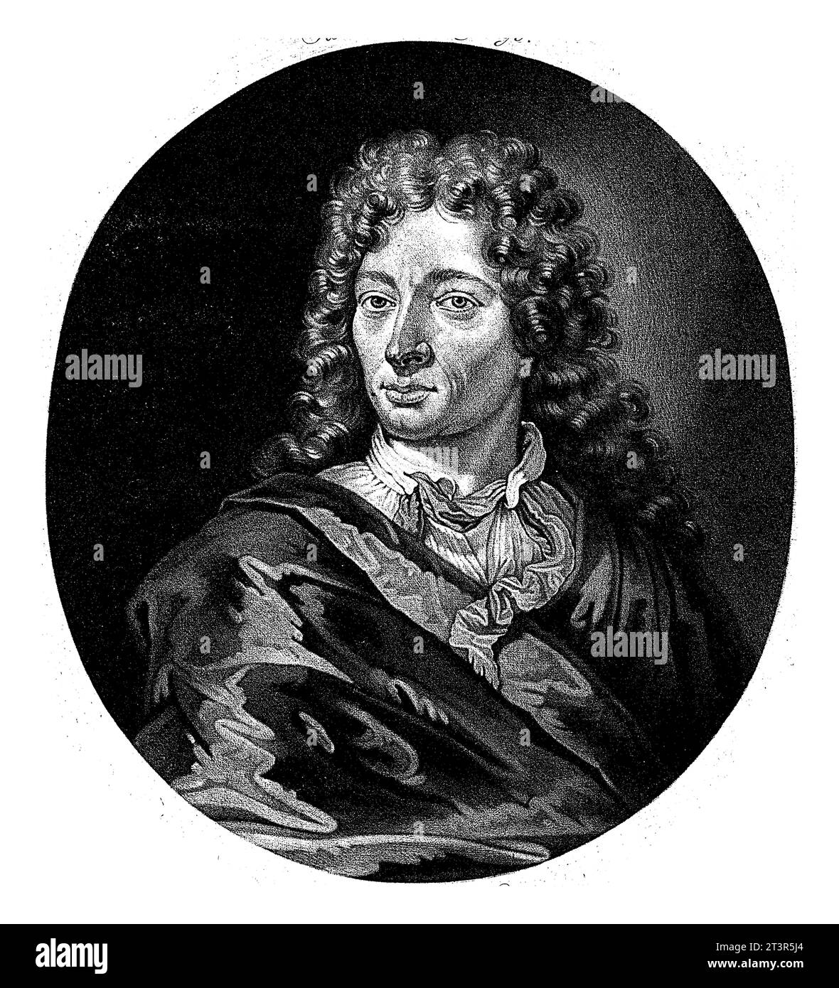 Ritratto del medaglista Christian Wermuth, Pieter Schenk (i), 1670 - 1713 Foto Stock