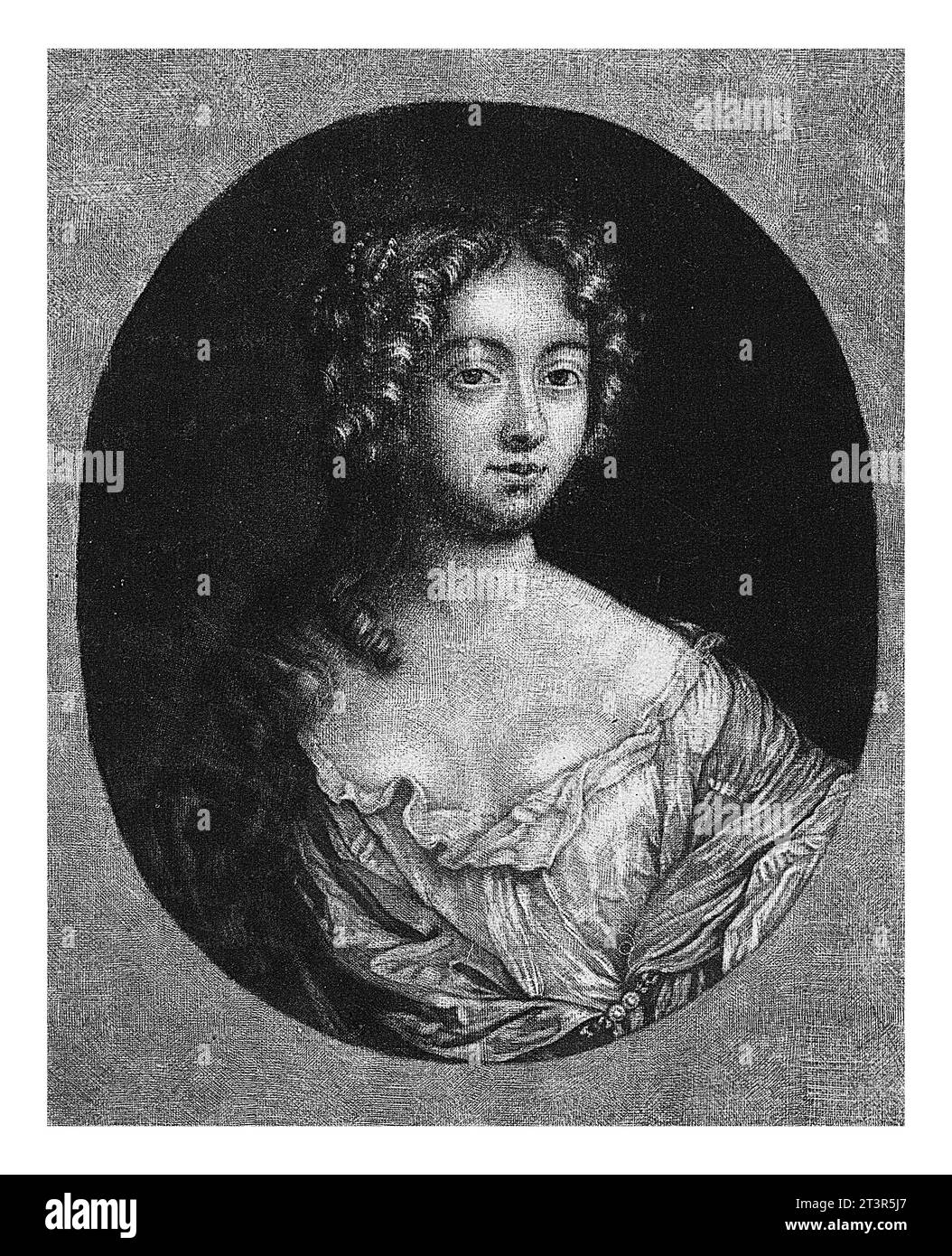 Ritratto di Louise Francoise de la Baume le Blanc de la Valliere, Jacob Gole, 1670 - 1724 Louise Francoise de la Baume le Blanc, Duchessa di la Vallier Foto Stock