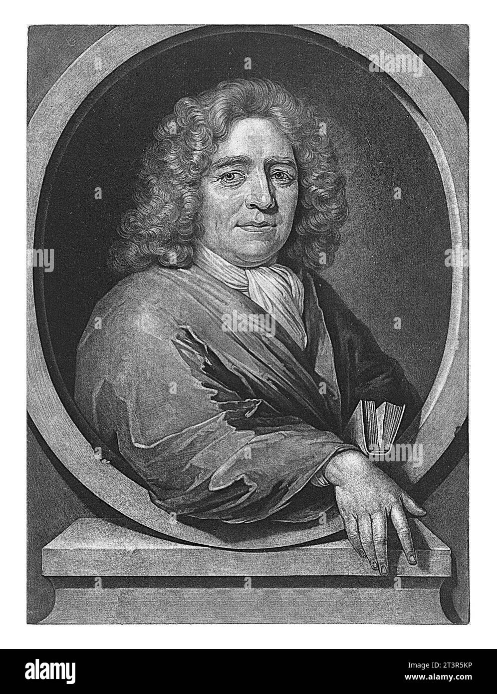 Ritratto del sacerdote e poeta Willem d'Orville, Pieter Schenk (i), 1702 Foto Stock