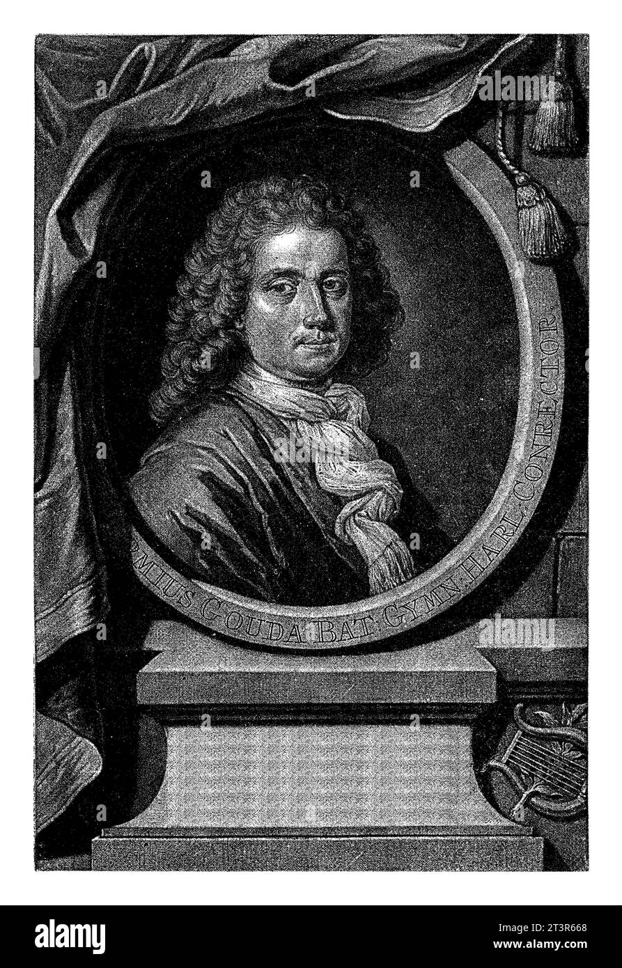 Ritratto di Jacob Storm, Pieter Schenk (i), 1704 Jacob Storm, insegnante al Gymnasium di Haarlem. Foto Stock