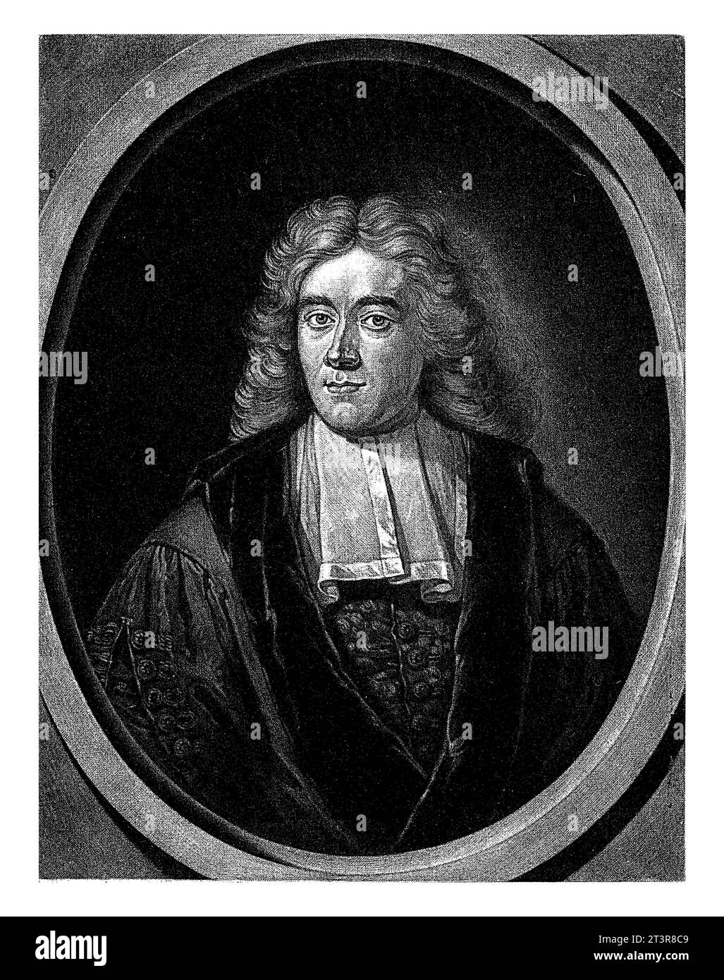 Ritratto di Adriaan Reland, Pieter Schenk (i), 1703 Busto del professore Adriaan Reland con abito. Foto Stock