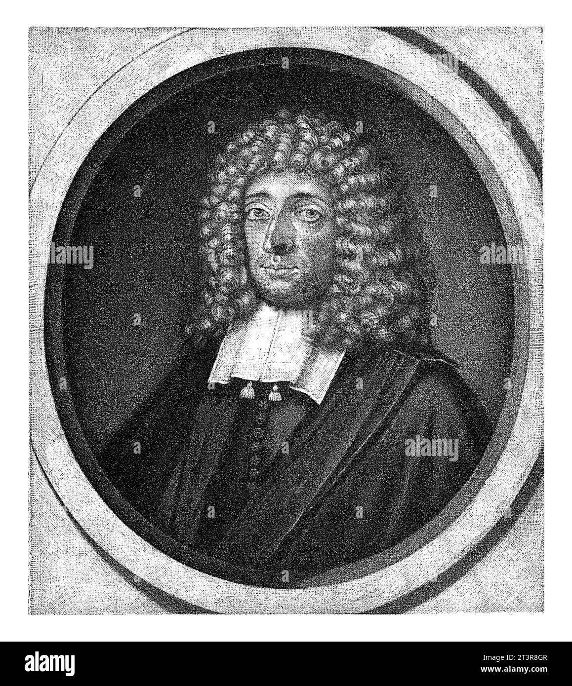 Ritratto del predicatore Jacobus Streso, Pieter Schenk (i), 1689 Foto Stock