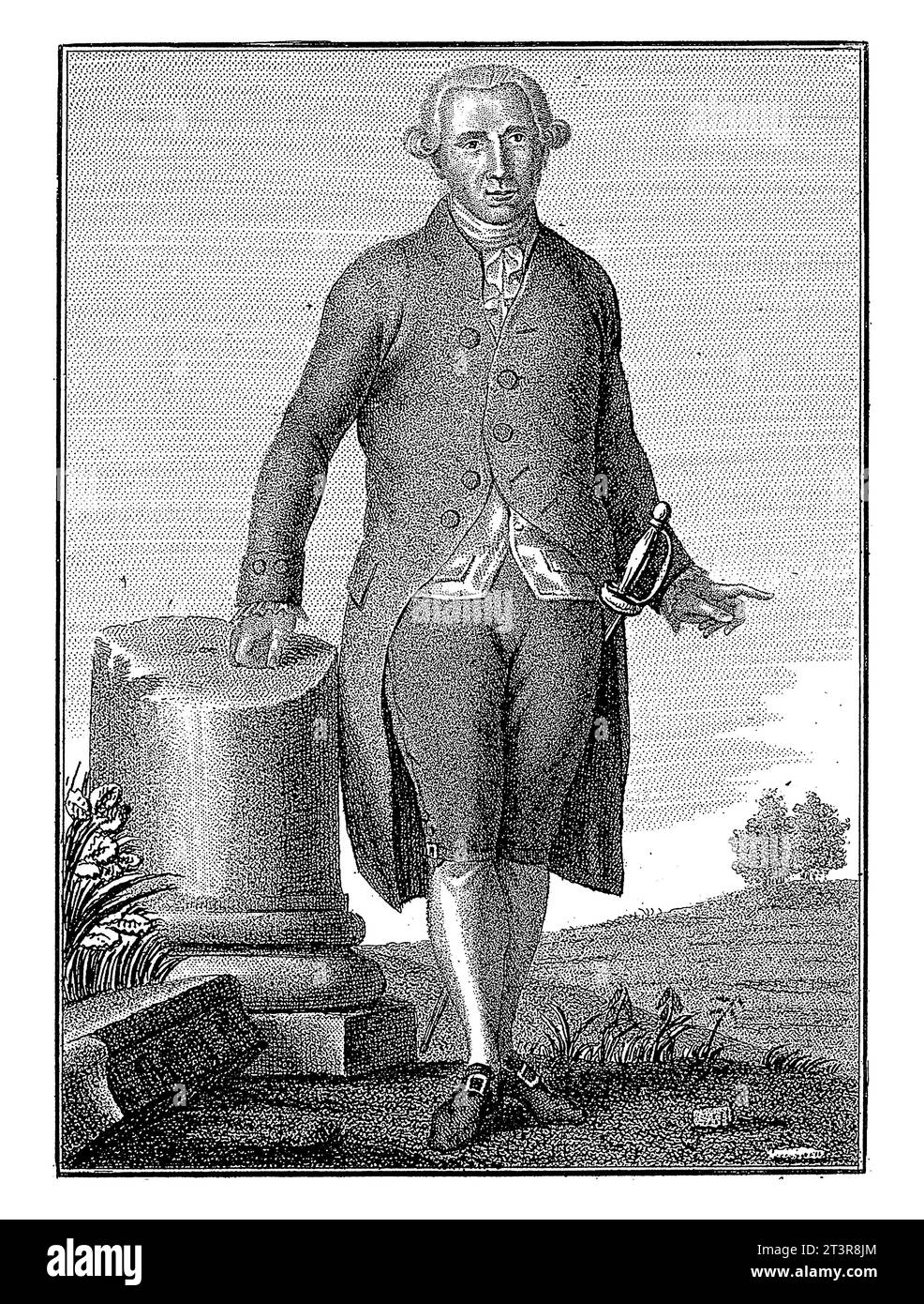 Portret van econoom Giuseppe Palmieri, Giovanni Antonio Sasso, dopo Antonio Bramati, 1809 - 1816 ca., inciso d'epoca. Foto Stock