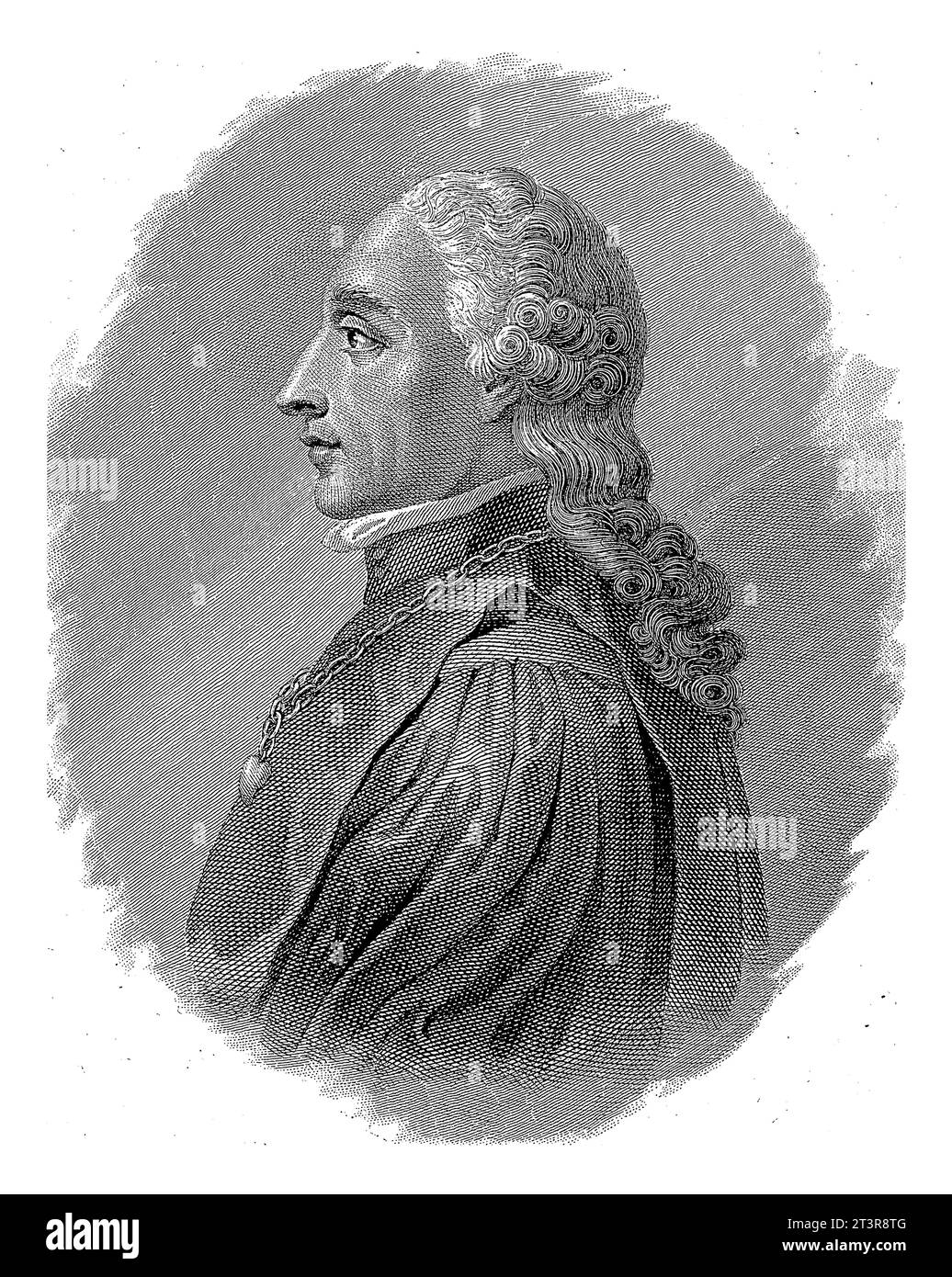 Portret van Giovanni Battista Borsieri, Gaetano Bonatti, dopo anonimo, 1845 - 1855, annata incisa. Foto Stock