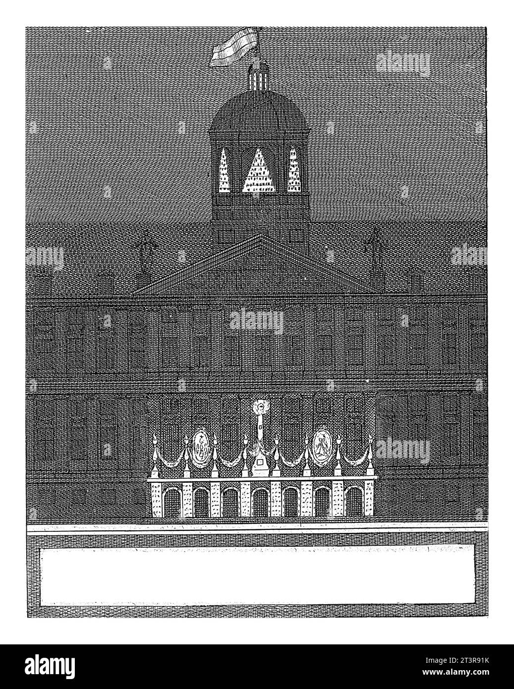 Illuminazione del Municipio in Piazza Dam, 1798, Anonymous, 1798 - 1799 illuminazione del Municipio di Amsterdam in Piazza Dam, 19 maggio e 19 giugno 1 Foto Stock
