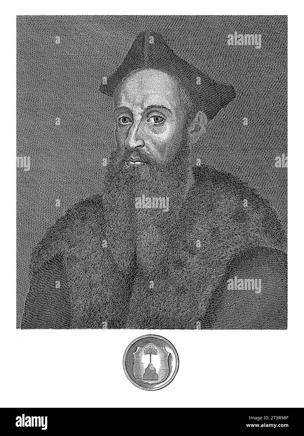 Ritratto di Giovanni della Casa, Francesco Allegrini, dopo Giuseppe Zocchi, 1763 Ritratto di Giovanni della Casa. Foto Stock