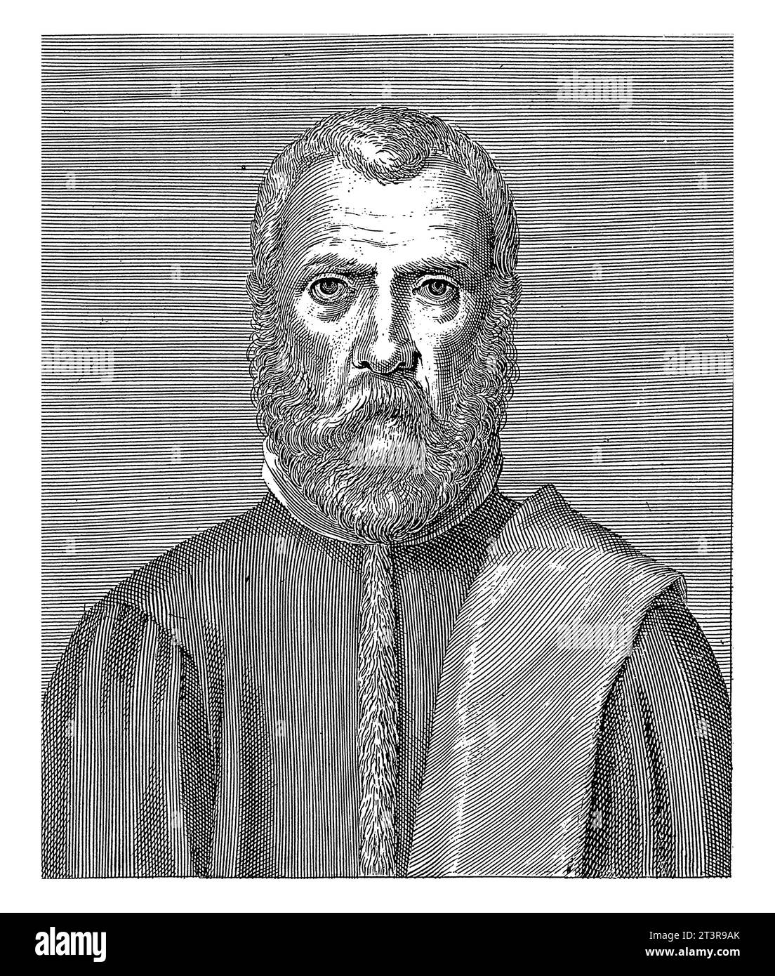 Ritratto del pittore Jacopo Tintoretto, Monogrammista IP (Italia), c. 1600 - c. 1699 Foto Stock