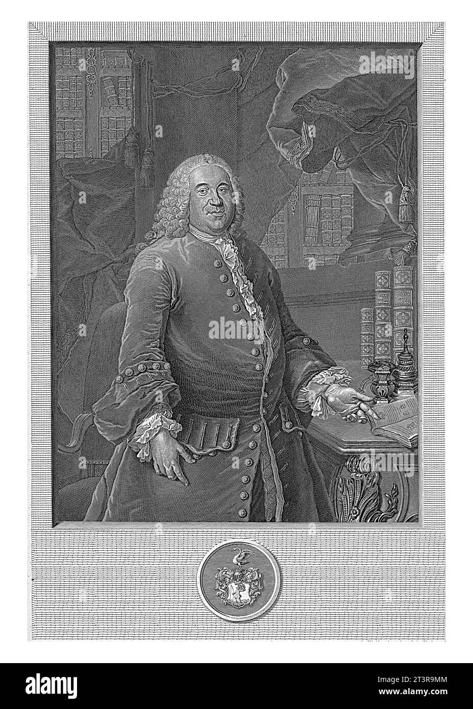 Ritratto di Paulus Grundherr, Johann Friedrich Leonard, 1643 - 1680 Ritratto di Paulus Grundherr, senatore di Norimberga. Foto Stock