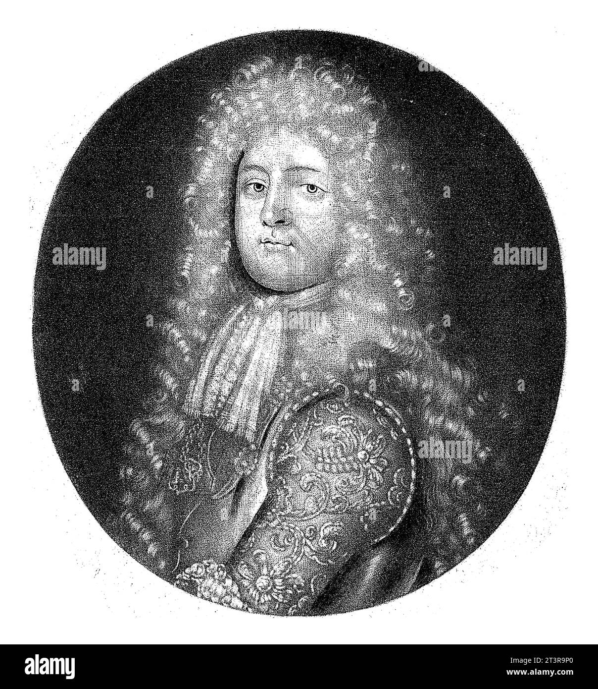 Ritratto di Vittorio Amedeo II, duca di Savoia, Pieter Schenk (i), 1680 - 1713, inciso vintage. Foto Stock