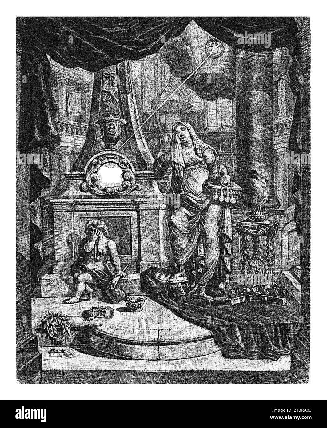 Monumento funebre per Pieter Noortdyk, Arnoud van Halen, 1708 monumento funebre per Pieter Noortdyk, predecessore degli anabattisti ad Amsterdam, morì Foto Stock