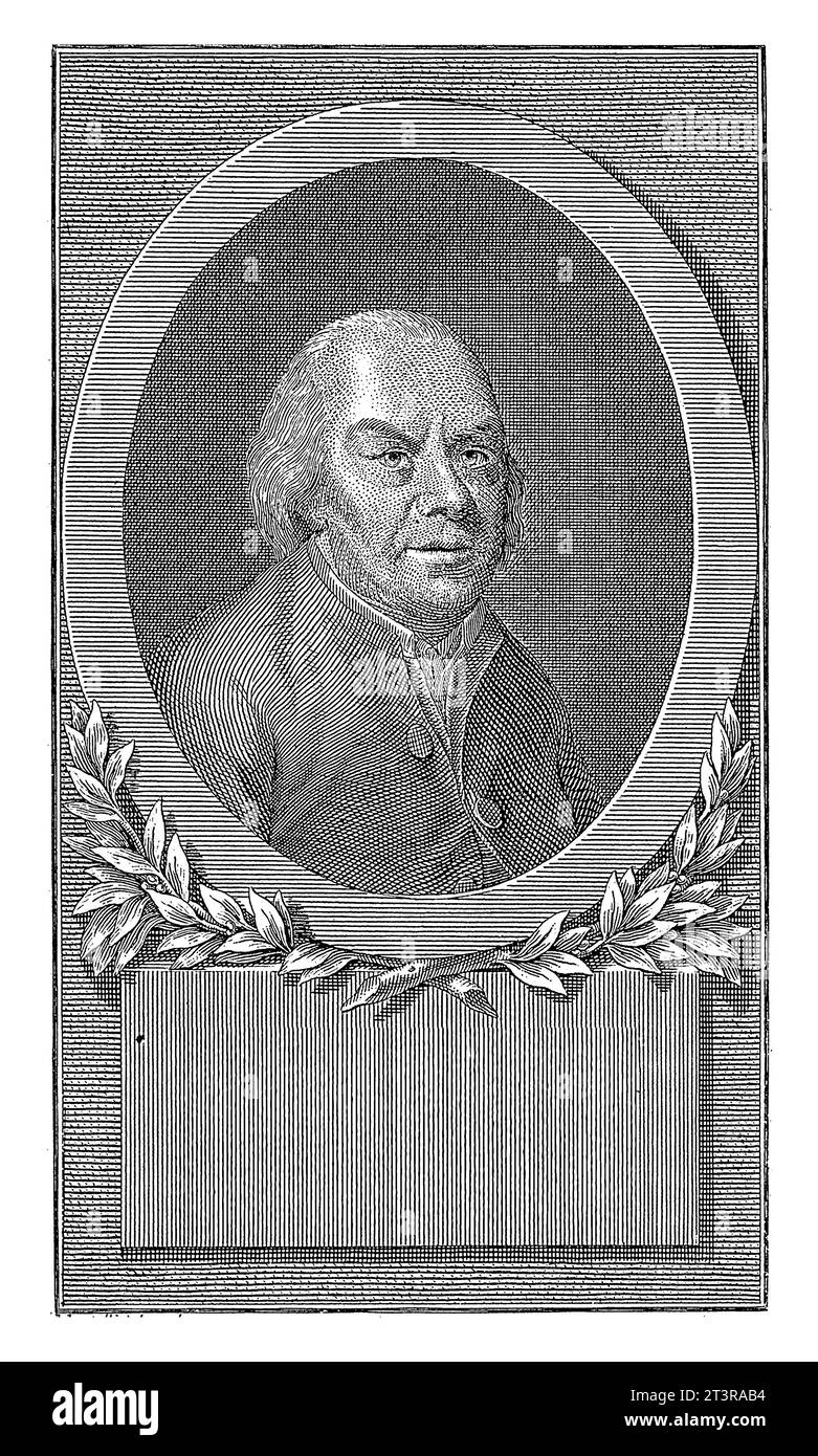 Ritratto del poeta Giancarlo Passeroni, Girolamo Mantelli, 1700 - 1799, vintage inciso. Foto Stock