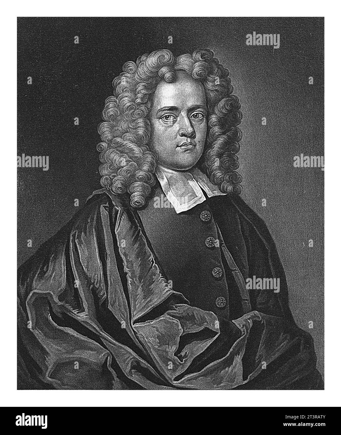 Ritratto del pastore Hermann Reinhold Pauli, Pieter Schenk (i), 1692 - 1713 Foto Stock