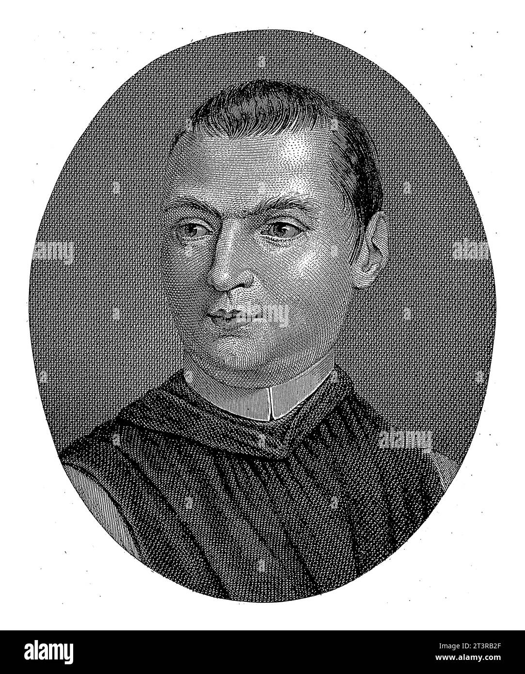 Ritratto dell'abate Angelo Fumagali, Paolo Caronni, dopo Giuseppe Longhi, 1789 - 1842, inciso d'epoca. Foto Stock