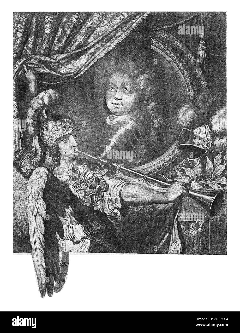 Ritratto di Federico Guglielmo di Brandeburgo, Pieter Schenk (i), 1670 - 1713 l'elettore Federico Guglielmo di Brandeburgo, chiamato anche il 'grande elico Foto Stock