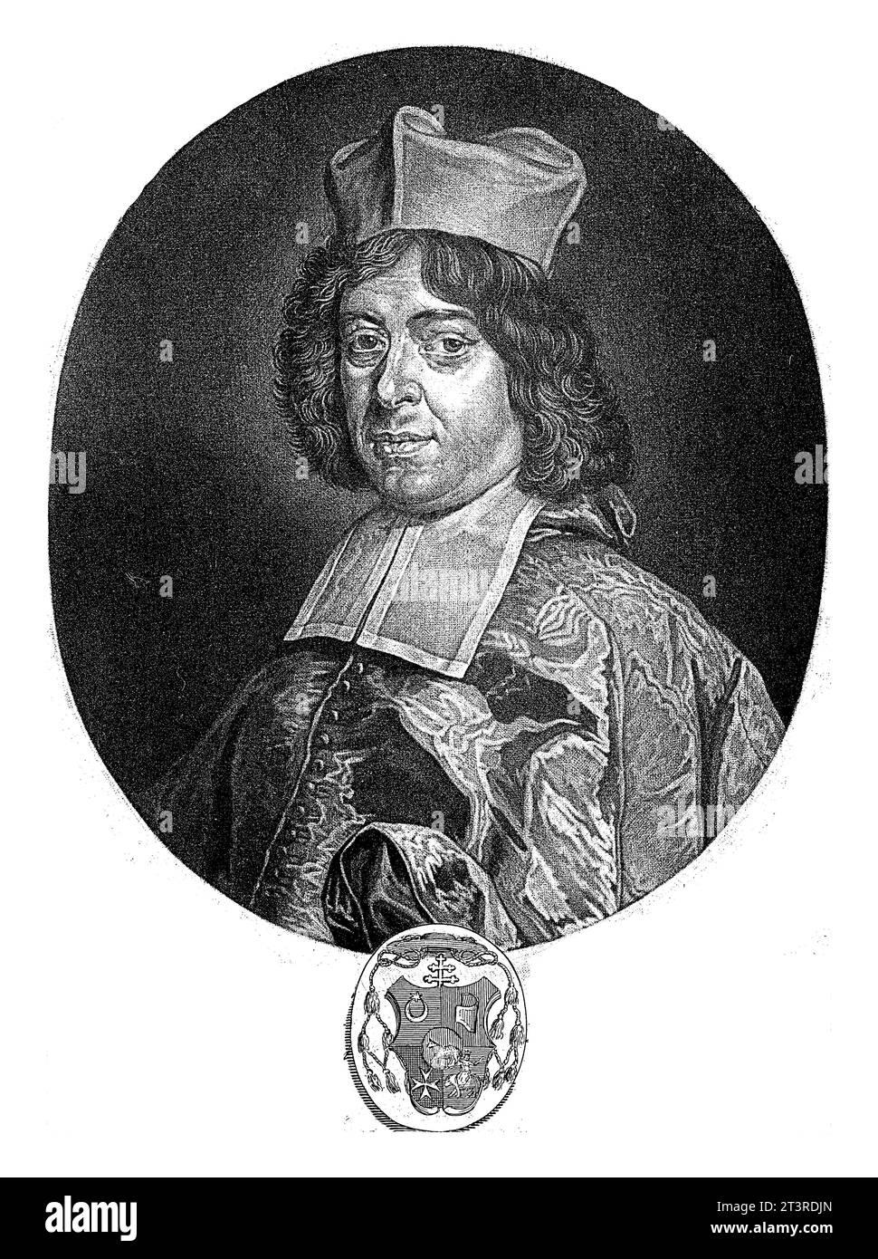 Ritratto di Michael Stephan Radziejowski, Primate di Polonia, Pieter Schenk (i), 1670 - 1713 Foto Stock