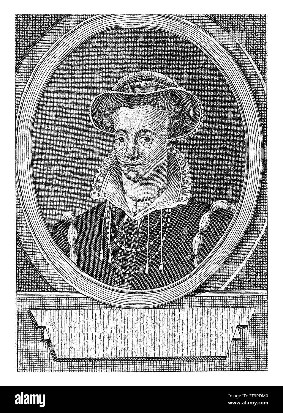 Ritratto di Magdalena Moons, Carel Jacob de Huyser, 1763 - 1804 Busto di Magdalena Moons, eroina del rilievo di Leida, a sinistra in una cornice ovale. Foto Stock