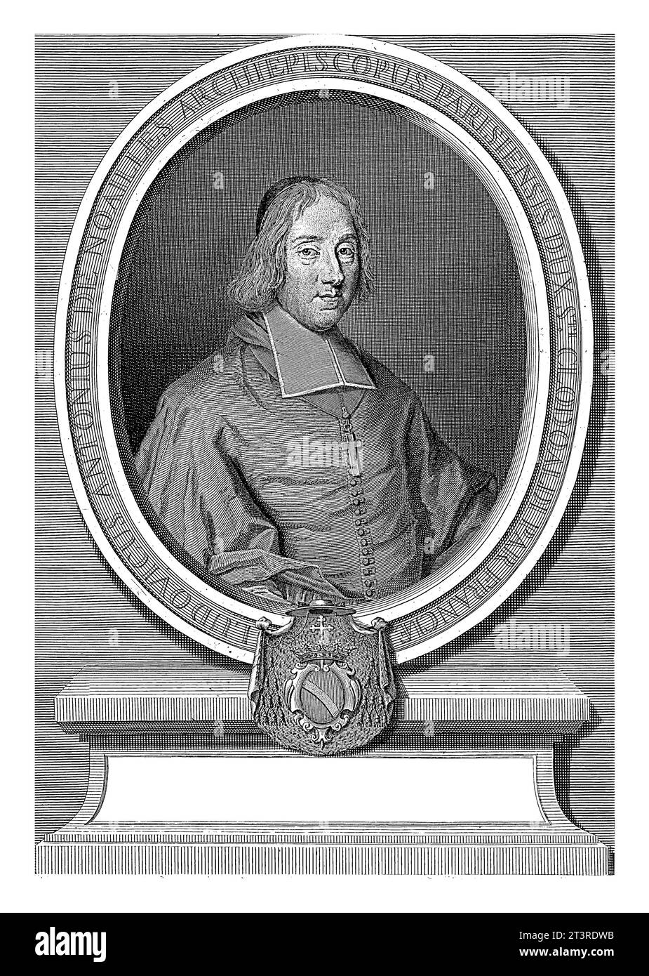 Ritratto di Louis-Antoine de Noailles, Cornelis Martinus Vermeulen, dopo Nicolas de Largilliere, 1695 - 1702 Ritratto di Louis-Antoine de Noailles, A Foto Stock