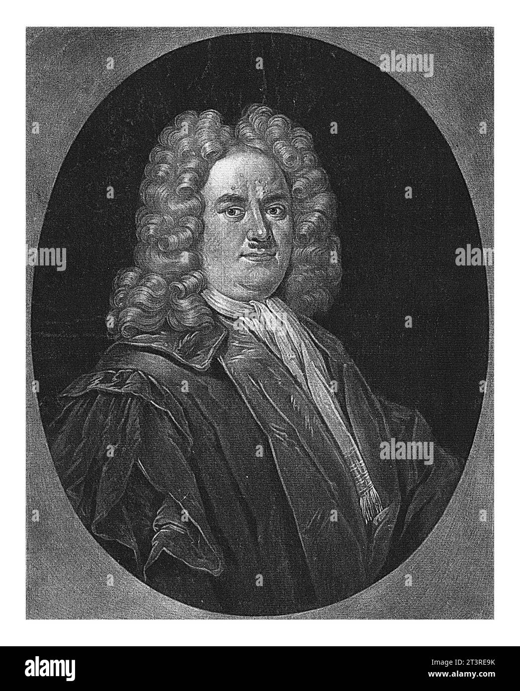 Ritratto di Christian Thomas, professore a Halle, Pieter Schenk (i), dopo Samuel Blaettner (i), 1705 Foto Stock