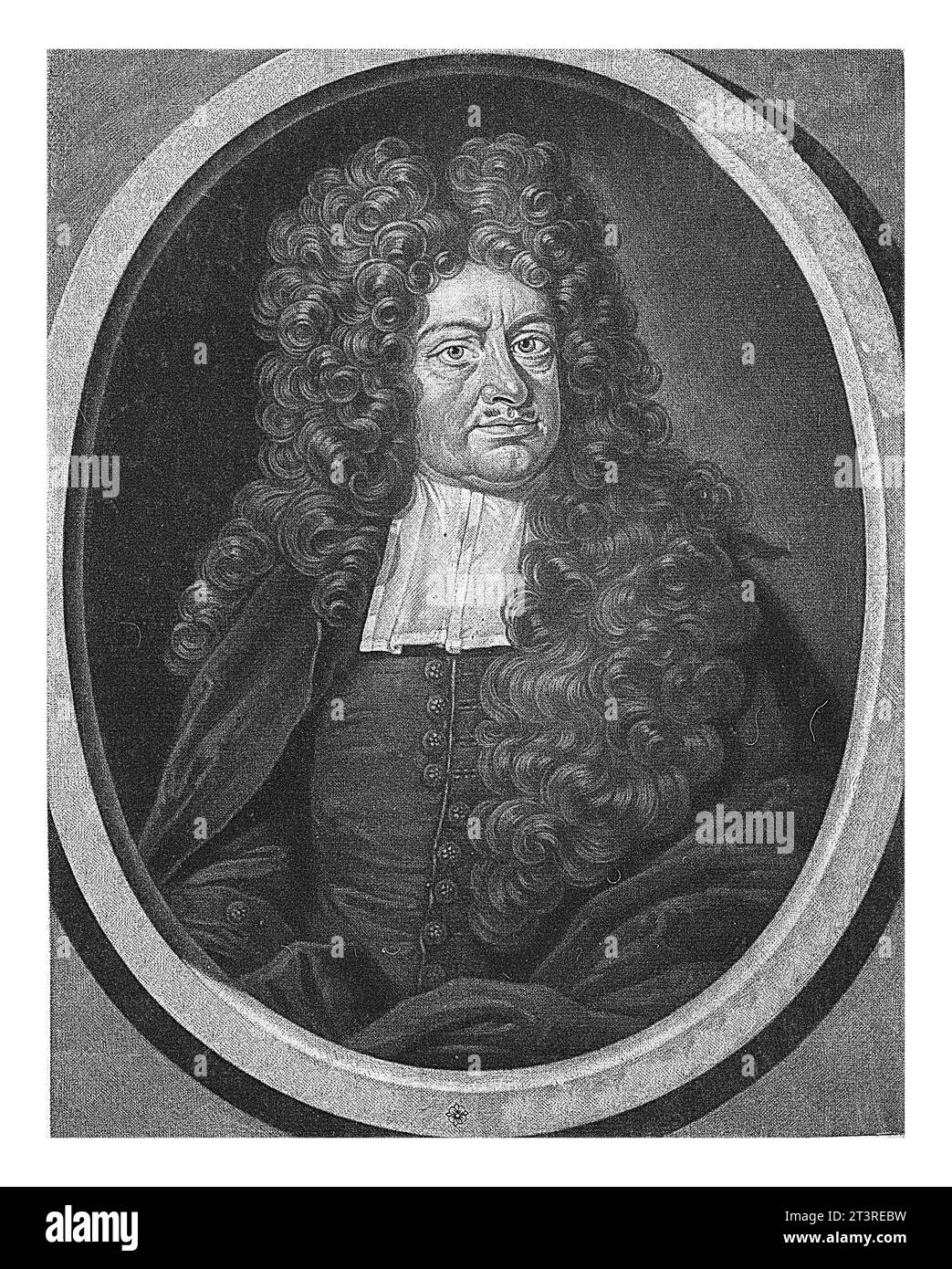 Ritratto del teologo otto Mencking, Pieter Schenk (i), 1670 - 1713 Foto Stock
