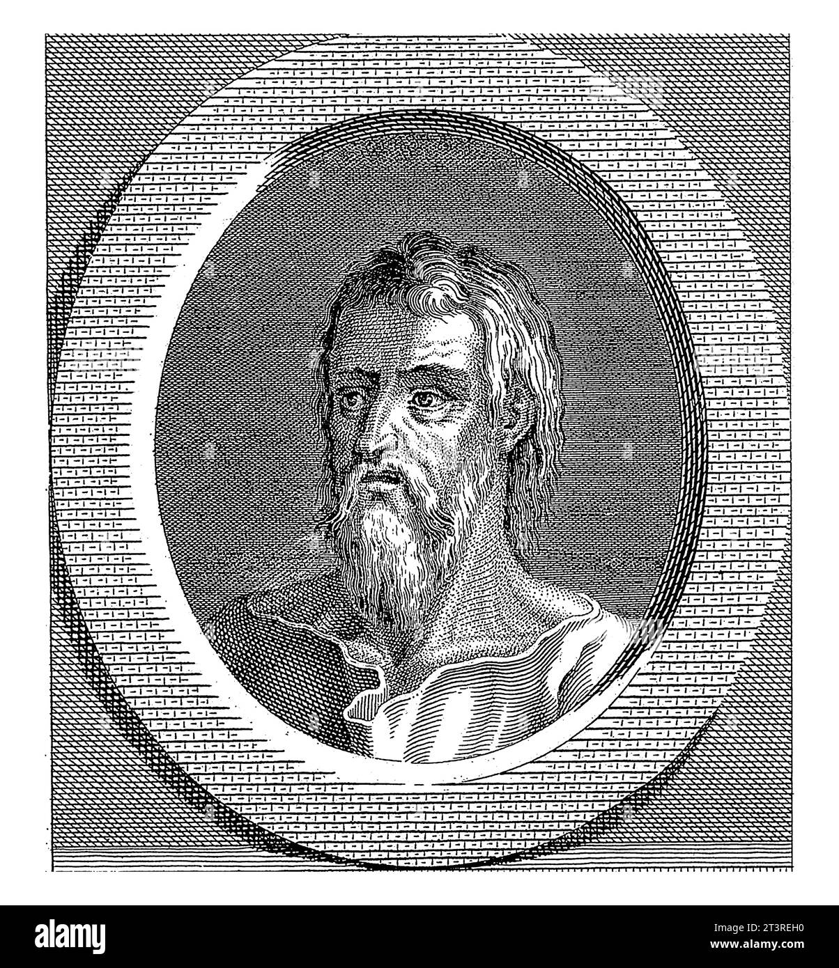 Ritratto di Nicholas von Fluid, Jean Baptiste Fosseyeux, 1783, vintage inciso. Foto Stock