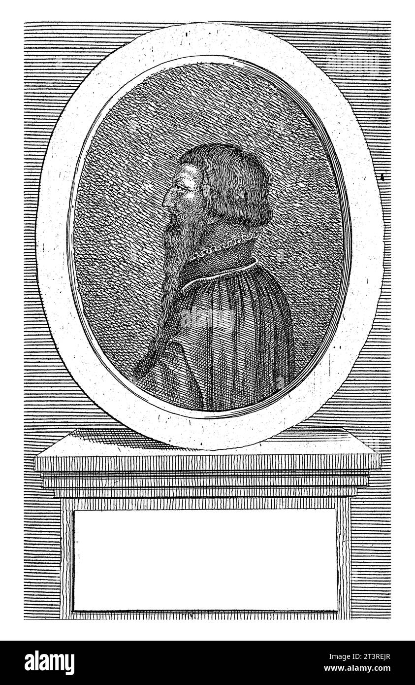 Ritratto di Wilbolt Gebhart, Johann Friedrich Leonard, 1643 - 1680 Ritratto di Wilbolt Gebhart, impiegato di Norimberga, all'età di 53 anni. Foto Stock