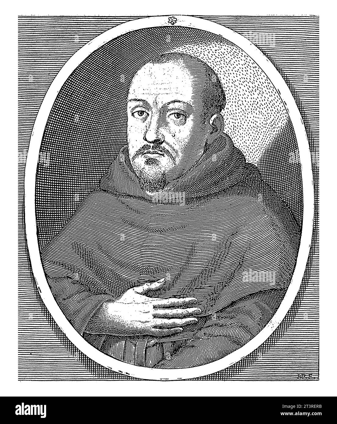 Ritratto del sacerdote Gabriel Foschi, Monogrammist NP (Italia), 1647 Foto Stock