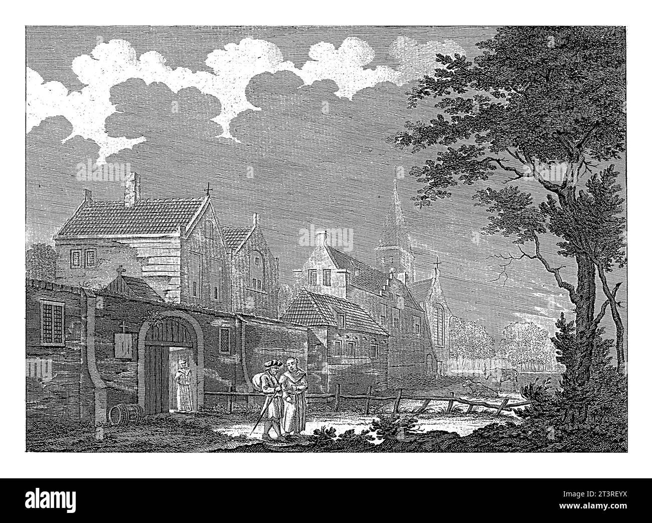 Il monastero normale fuori Amsterdam, 1502, Caspar Jacobsz. Philips, dopo Jacobus Versteegen, dopo Andries Schoemaker, 1752 - 1789 Vista del Re Foto Stock