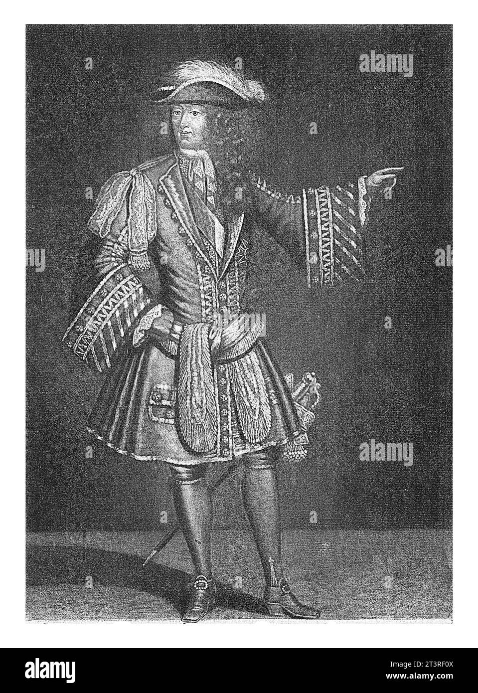 Ritratto di Francois Louis de Bourbon, Pieter Schenk (i), 1679 - 1713 Franois Louis de Bourbon, Principe di Conde. Foto Stock