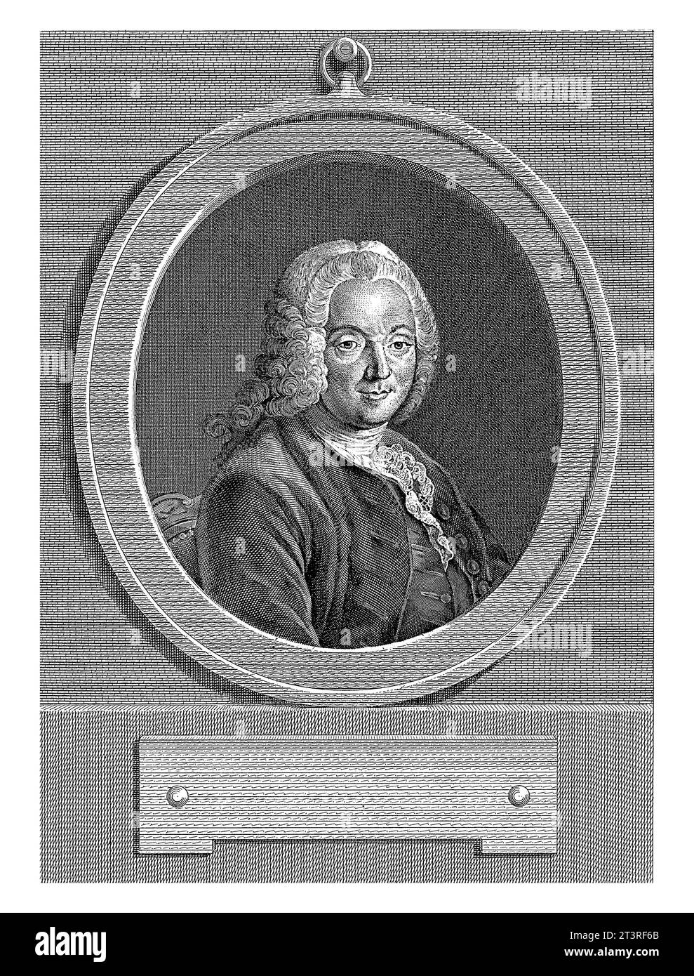 Portret van Charles-Jean-Francois Henault, Francois Voyez, dopo Gabriel Jacques de Saint-Aubin, 1756 - 1805 Foto Stock