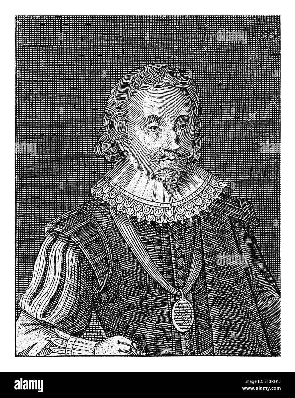 Ritratto di Carlo i d'Inghilterra, anonimo, 1625 - 1652, vintage inciso. Foto Stock