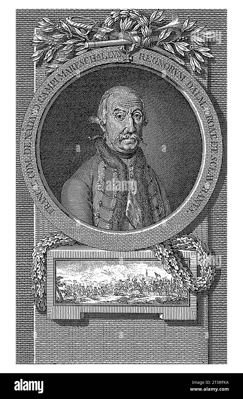 Portret van Franz Leopold von Na !dasdy, Johann Ernst Mansfeld, dopo Johann Nepomuk Steiner, 1749 - 1796, inciso vintage. Foto Stock